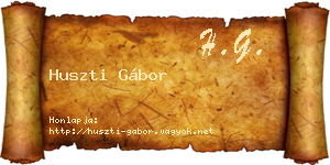Huszti Gábor névjegykártya