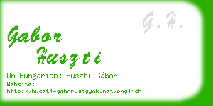 gabor huszti business card